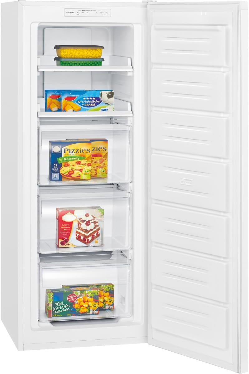 Bomann® Freezer NoFrost | Freestanding Freezer | 161L | Total No Frost - Never Defrost Again | MultiAirflow System | Door Hinge Changeable | Quick Freeze Function | GS 7362 White
