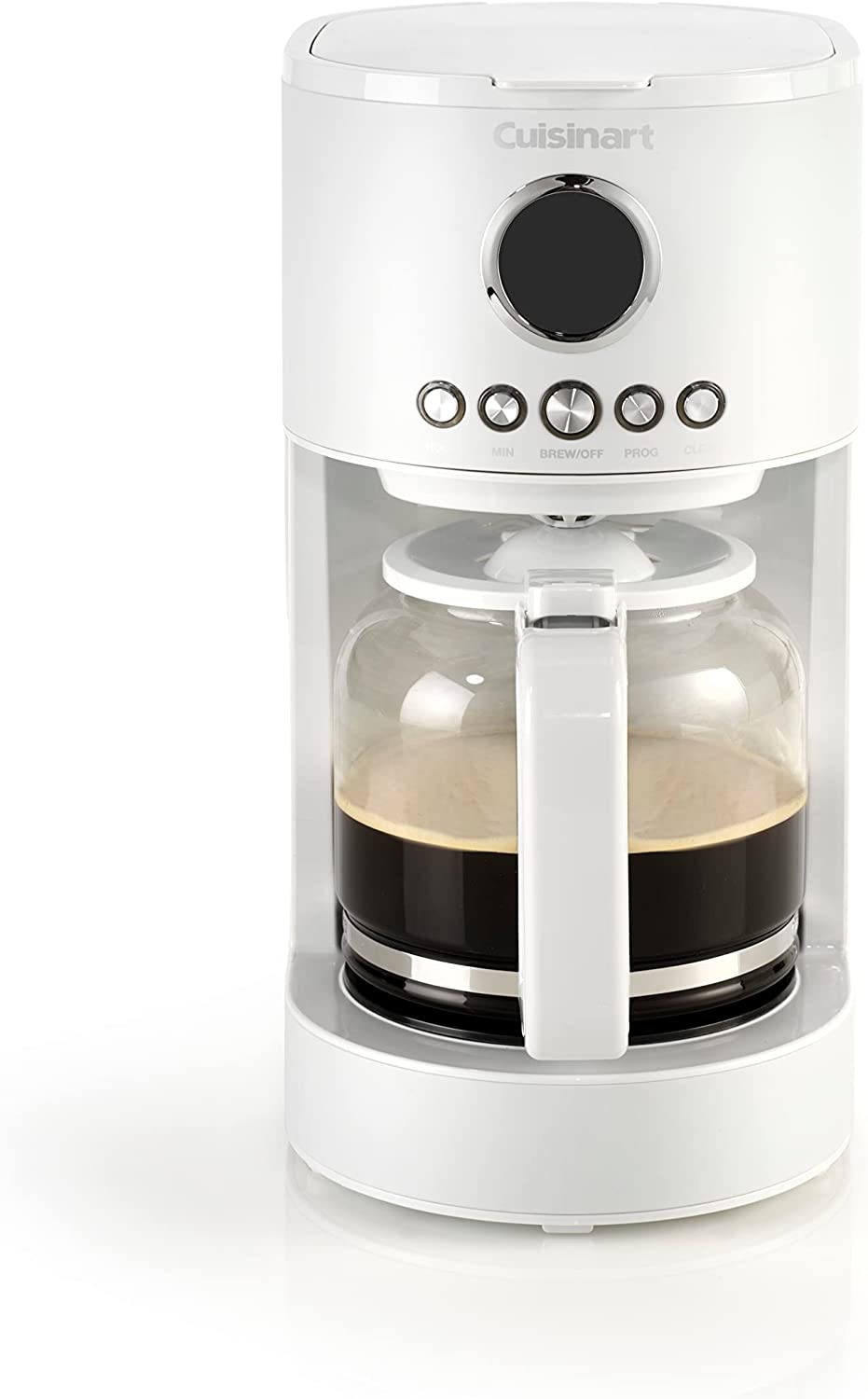 Cuisinart Neutrals Collection Filter Coffee Maker - Matt Pebble White Finish with Shiny Chrome Detail - 12-18 Cups of Coffee - DCC780WE