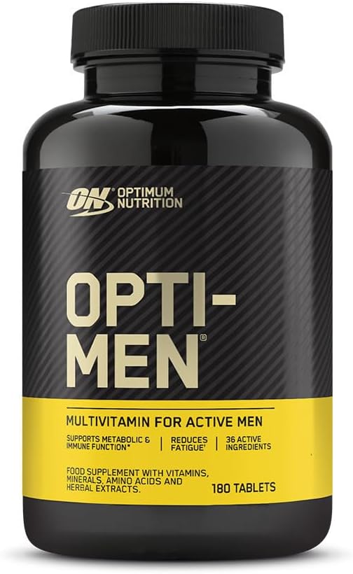 Optimum Nutrition Opti-Men 180 Capsules MultiVitamin Tablets with Vitamin D, Vitamin C, Vitamin A & Amino Acids, Multivitamins by ON - UnFLAVORed, 60 Servings