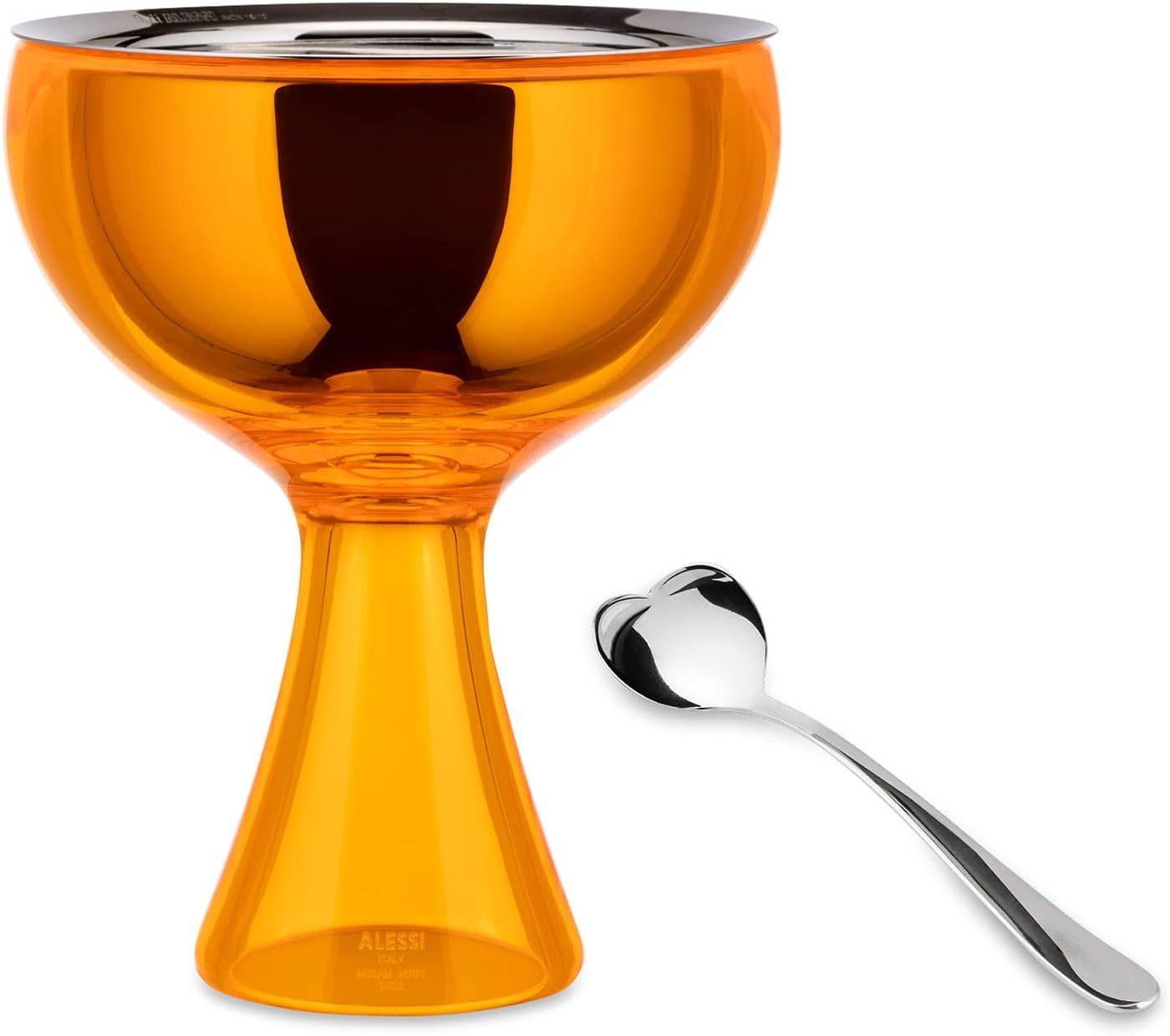 Alessi A di Big Love Bowl and Spoon, Orange