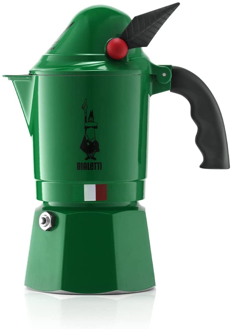 Bialetti Moka Express Alpina 2762 Espresso Maker Aluminium Green
