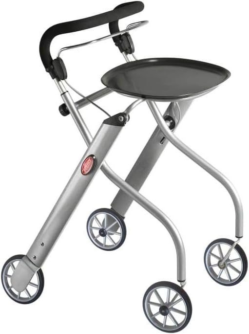 Trust Care Let\'s Go Indoor Folding 4 Wheel Rollator - Silver