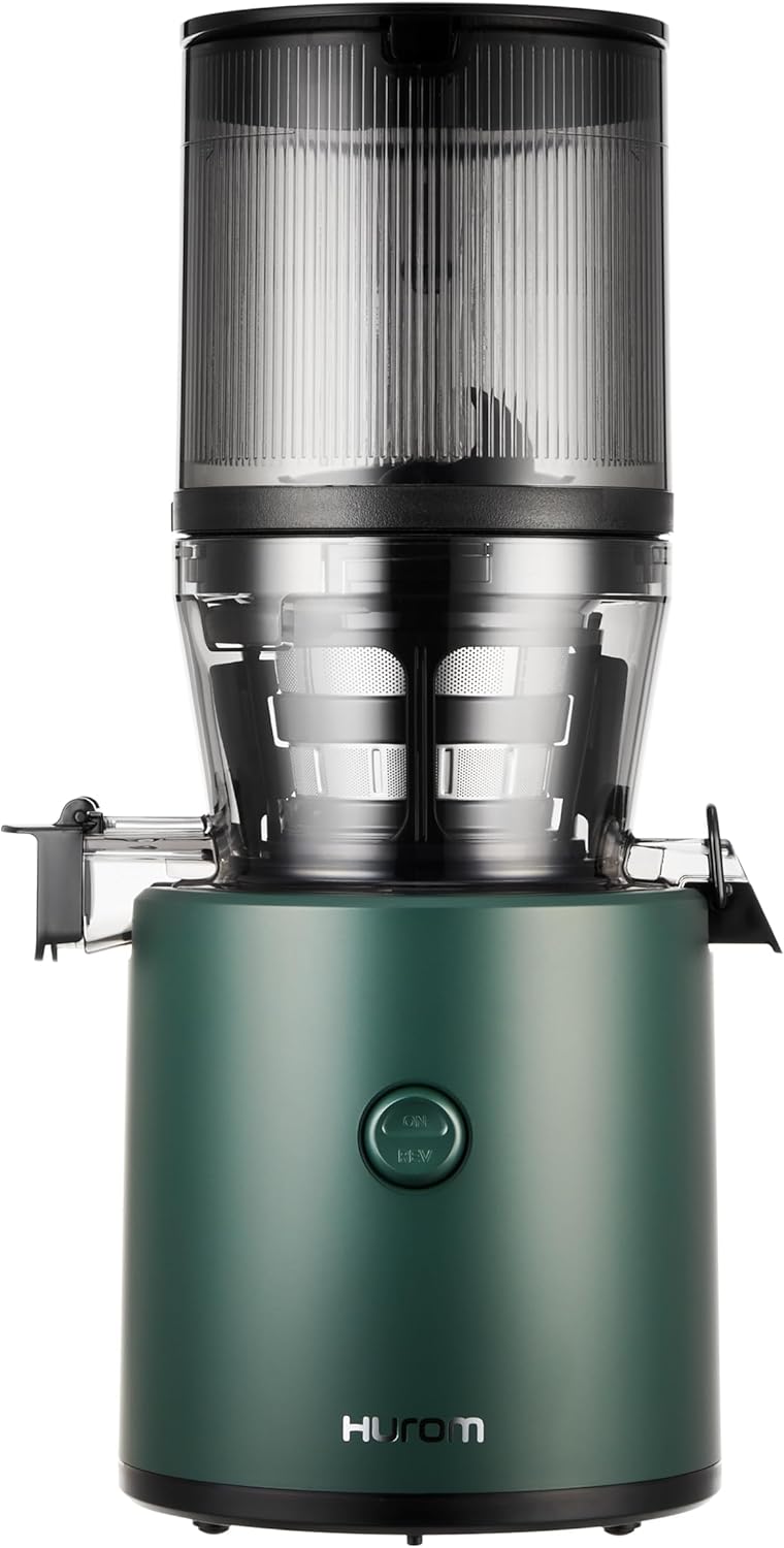 Hurom Slow Juicer | Juicer Vegetable and Fruit | H320N | Electric Cold Press | Quiet engine | Easy to Clean with Large Container and Strainer Filter 2 L | 200 watts | BPA Free | Dark green