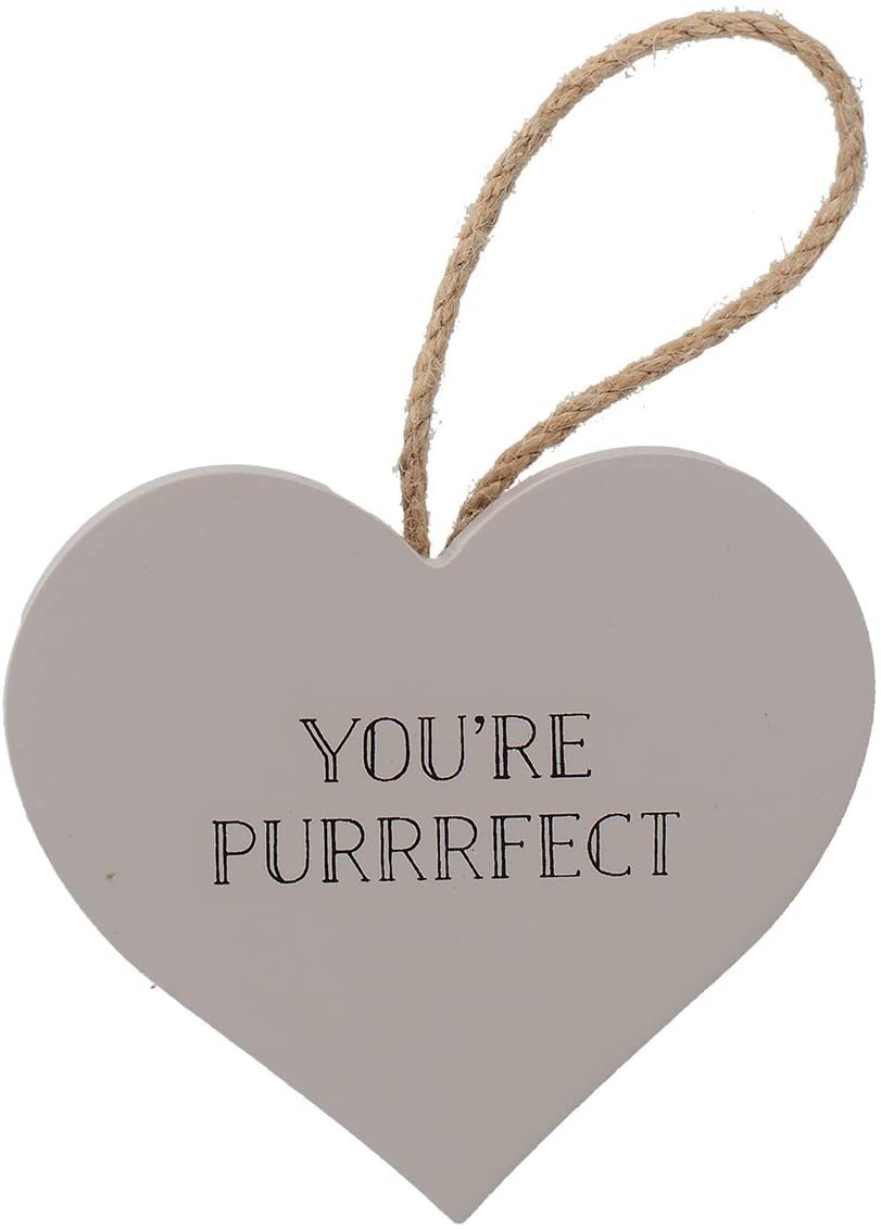 Creative Tops Tails and Treats Your Purrrfect Sign Pink, Wood, Taupe, 11 x 5 x 10 cm