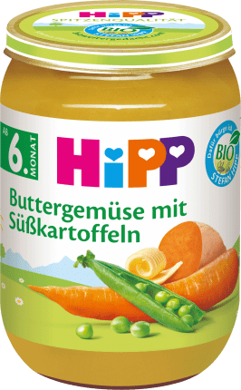 HiPP Vegetables Butter vegetables with sweet potatoes from the 6th month, 190 g