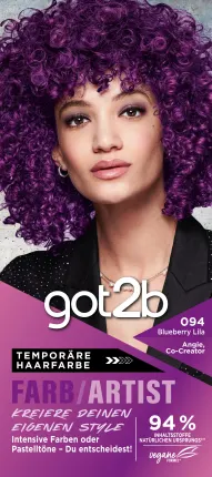 Got2B Hair Dye Color/Artist 094 Blueberry Purple, 1 pc