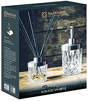 Spiegelau & Nachtmann, Noblesse 103672 89ml Room Fragrance Holder with 8 Aroma Sticks Crystal Glass / Stainless Steel