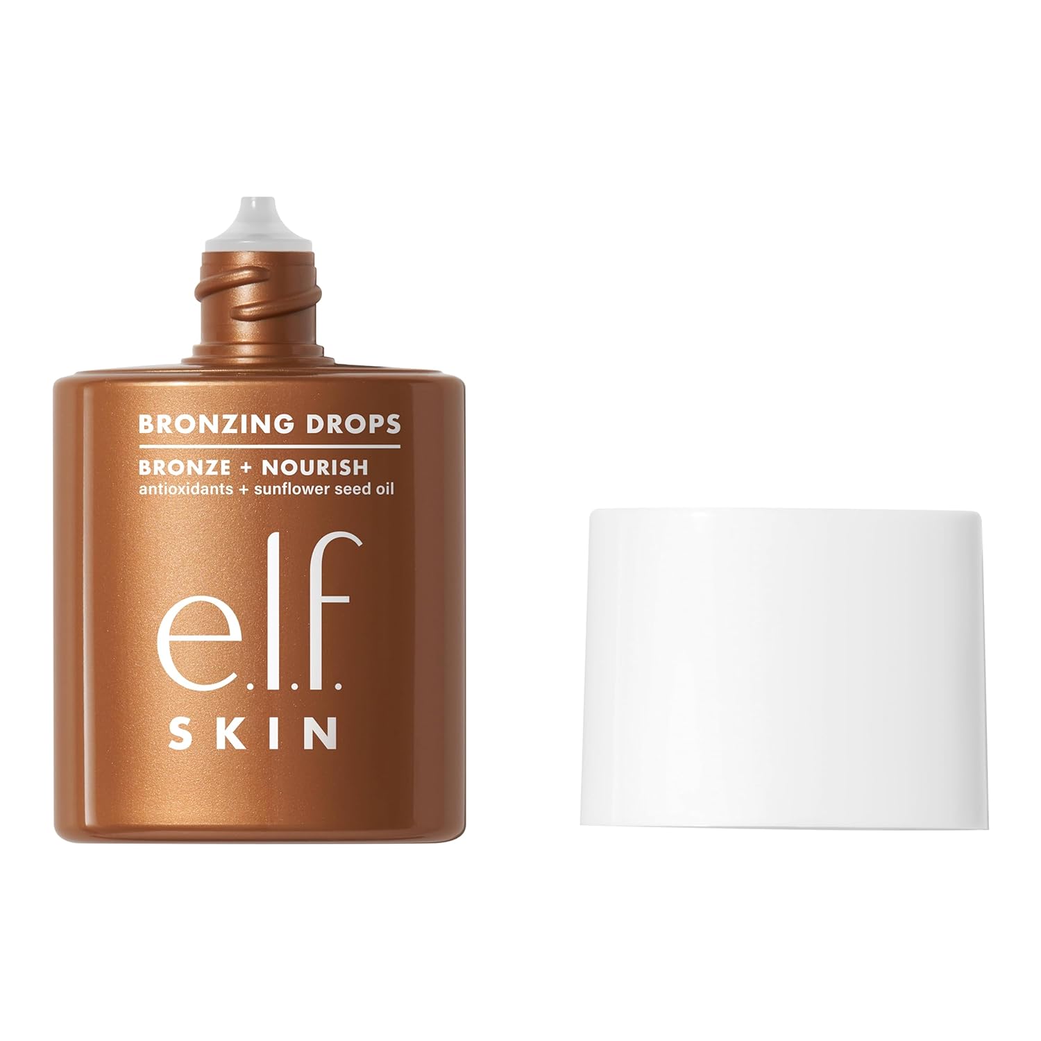 e.l.f. eleven. SKIN Bronzing Drops, Liquid Bronzer for Face & Skin, Creates a Sun-Kissed Glow, with Vitamin E, Vegan & Cruelty Free, Rose Gold