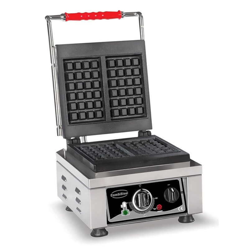 CombiSteel Waffle iron for Belgian waffles, 2200 watts, Brussels, Professional Line, waffle maker, waffle baker, stainless steel, 2 waffles