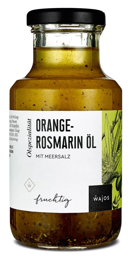 Wajos Genussmanufaktur Wajos Oil Specialty Orange-Rosemary Oil Seasoning Oil with Sea Salt 250ml