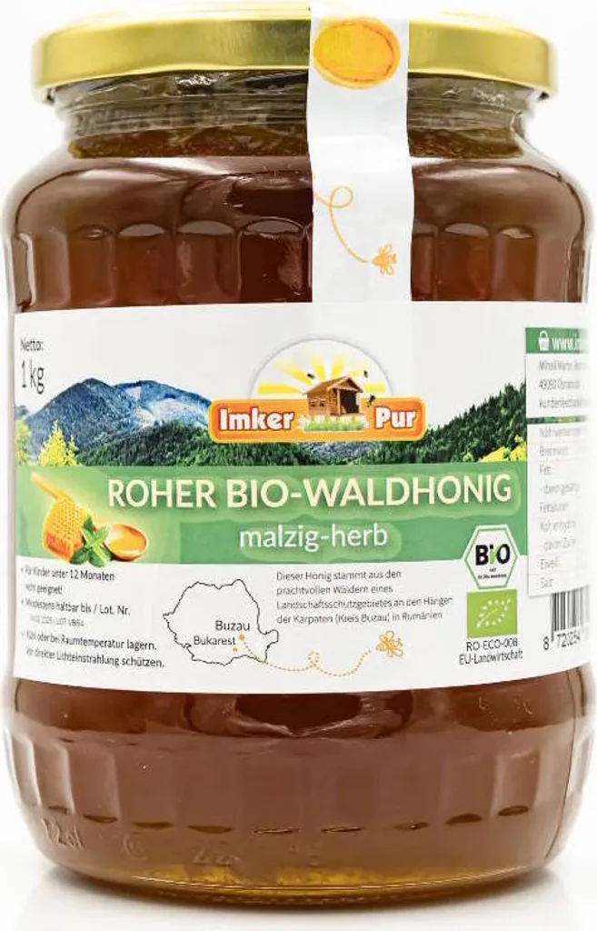 Forest honey (raw) from ImkerPur, 1 kg