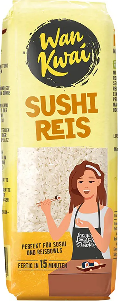 Importhaus Wilms/Impuls Wan Kwai Sushi Rice, medium grain rice with a distinctive aroma, 500g