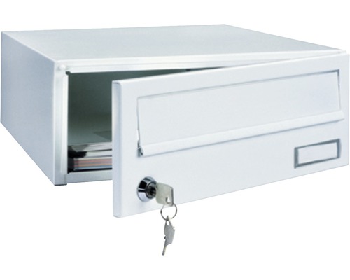 Rottner ELM MZ wall-mounted mailbox, galvanized sheet steel, 305 x 125 x 390 mm, white
