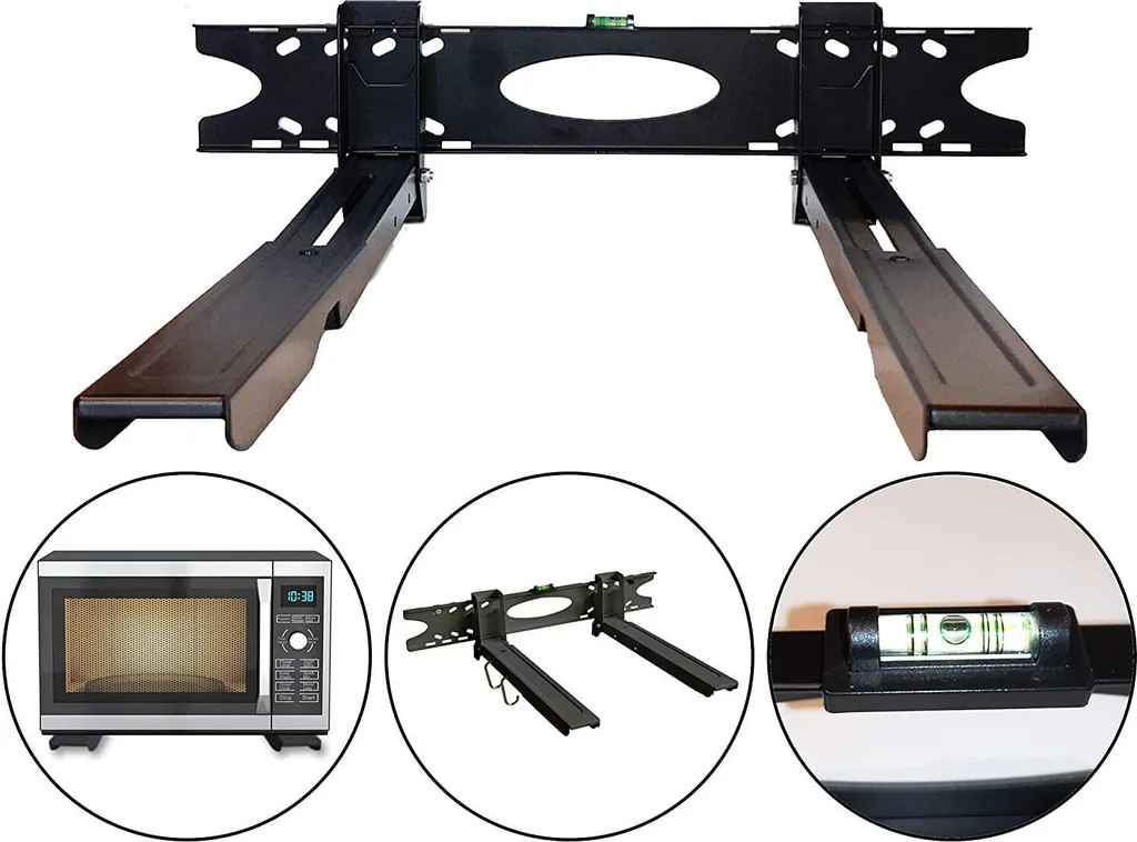 O&W Security Wall mount for microwave oven, mounting surface 28cm x 23cm to 48cm x 39cm