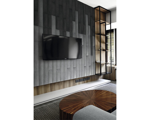 Kingston wall cushion, dark grey, woven look, 60 x 15 cm