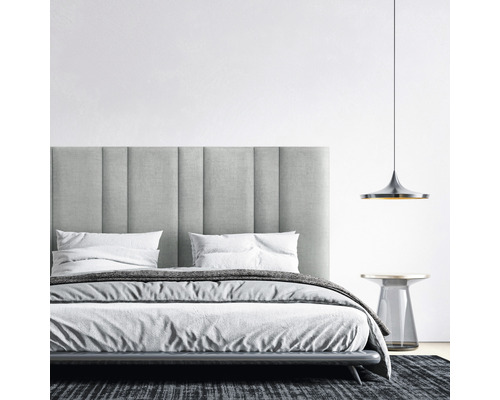 Kingston wall cushion, light grey, woven look, 30 x 90 cm