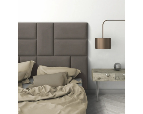 Wall cushion corduroy brown textile look 30 x 60 cm