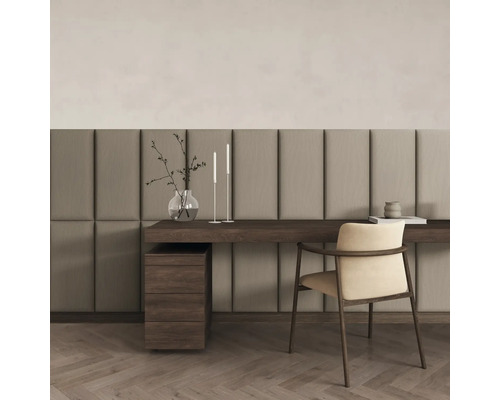 Wall cushion corduroy, dark beige, textile look, 30 x 60 cm