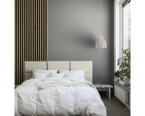Wall cushion corduroy, light beige, textile look, 30 x 60 cm