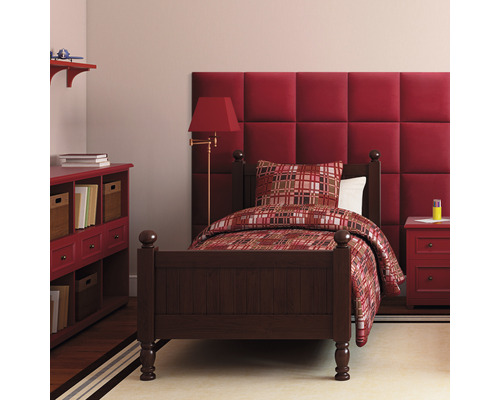 Wall cushion Matt Velvet dark red velvet look 30 x 30 cm
