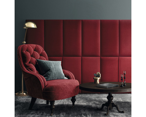 Wall cushion Matt Velvet dark red velvet look 30 x 60 cm