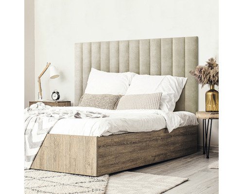 Wall cushion Preston light brown leather look 15 x 90 cm