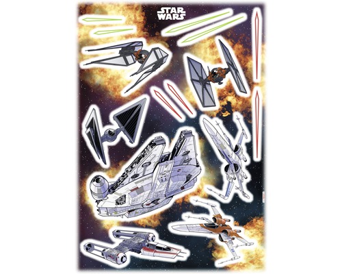 Wall sticker Disney Star Wars Spaceships 50x70 cm