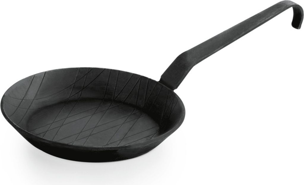 WAS Germany - Black iron casserole dish with handle and hook, Ø 24 cm