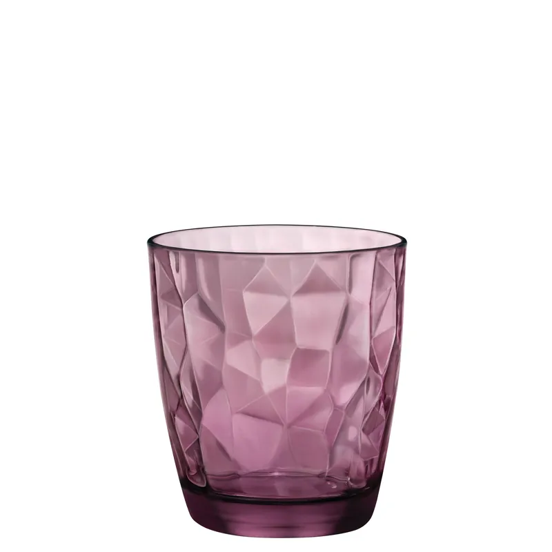 Purple-red water cup, 30.5 cl, Diamond No. FB31P, capacity: 305 ml, height: 92.5 mm, 36 sets