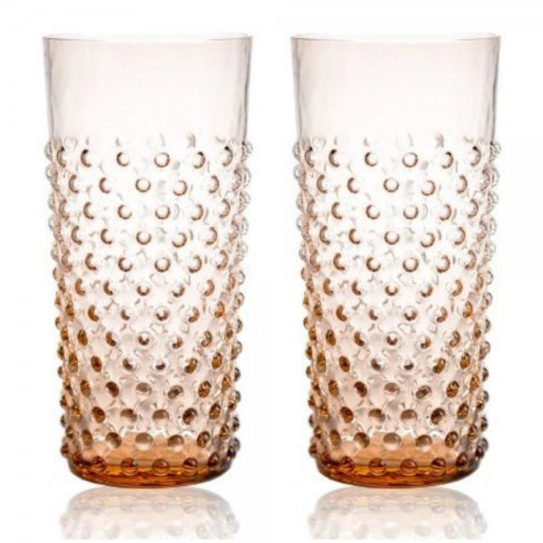 Water Glasses Set Hobnail Tumblers Bronze Klimchi Studio