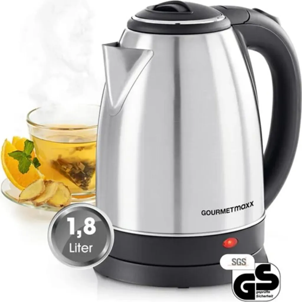 Gourmet Maxx Kettle 1.8l 1500W stainless steel - stainless steel 201 otherwise we 304
