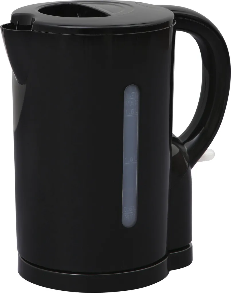 Deski Black and white kettle, 1.7 liters, 2200 W, travel kettle, color: black
