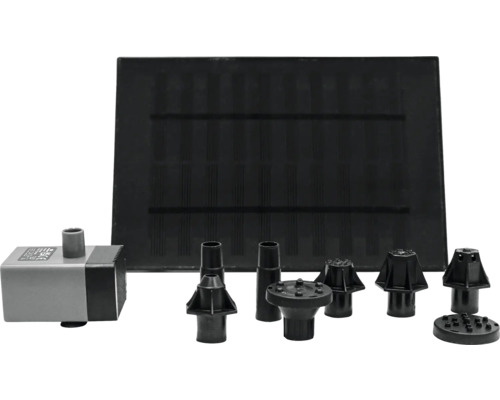 Water feature pond HEISSNER solar pump set up to 250 l/h with external solar module 5 m connection cable