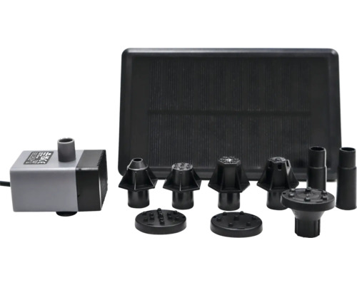 Water feature pond HEISSNER solar pump set up to 150 l/h