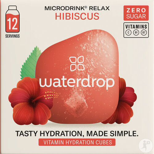 Waterdrop Microdrink Drink Cubes with Vitamins Hibiscus 12 Pieces