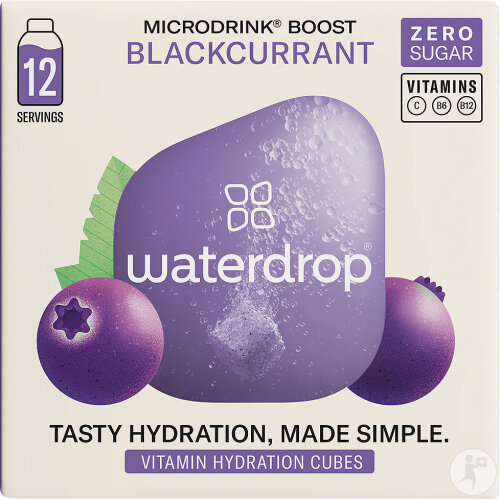 Waterdrop Microdrink Drink Cubes with Vitamins Blackcurrant 12 Pieces