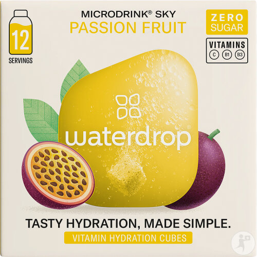 Waterdrop Microdrink Drink Cubes with Vitamins Passion Fruit 12 Pieces