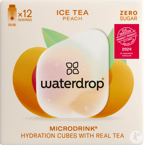 Waterdrop Microdrink Ice Tea Peach Hydration Cubes With Real Tea 12 Cubes