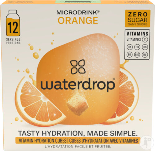 Waterdrop Microdrink Drinking Cubes Orange 12 Servings