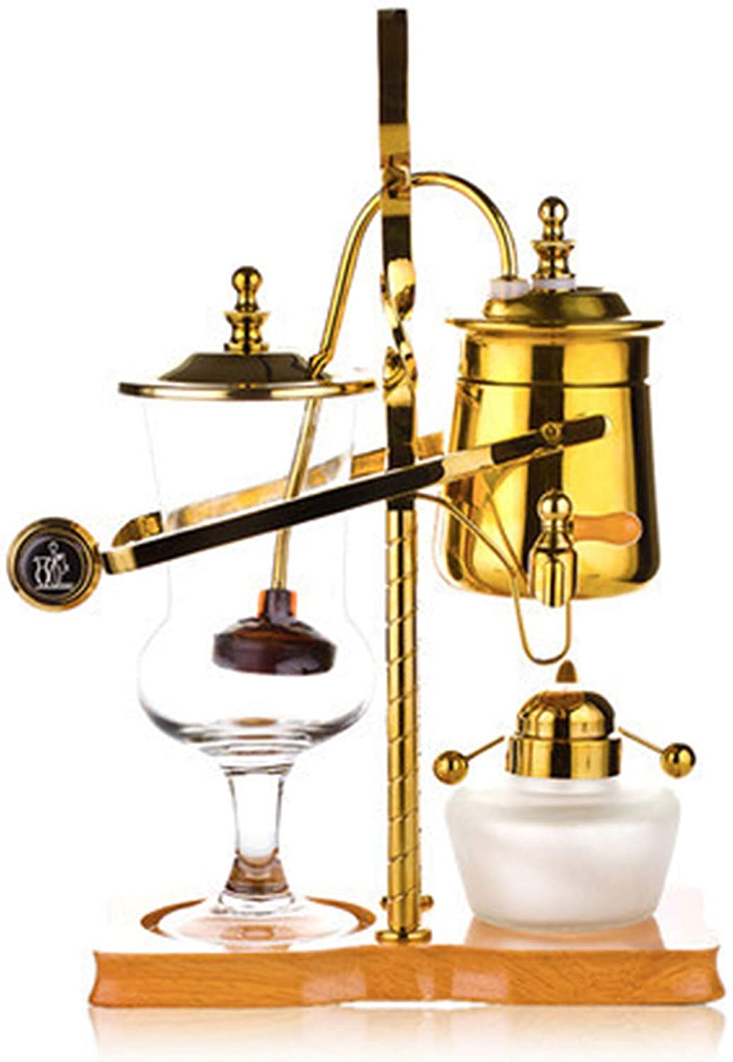 BNMY Coffee Maker Siphon Coffee Machine Set Royal Belgian Coffee Machine Gift Box, 4 Cups, Silver