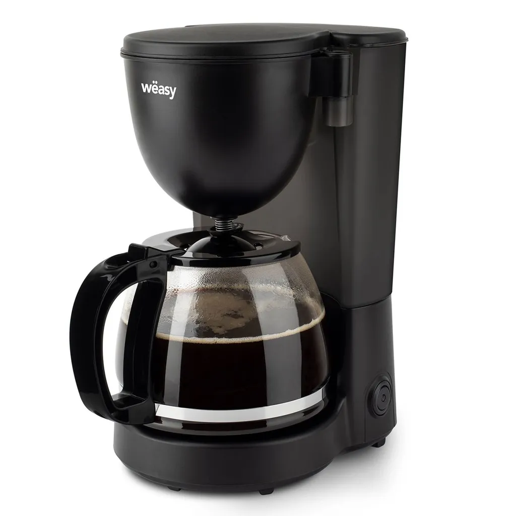 Wëasy Filter Coffee Machine KF24 / 1.25 L / Glass Carafe / Keep Warm and Automatic Shut-Off Function / Black