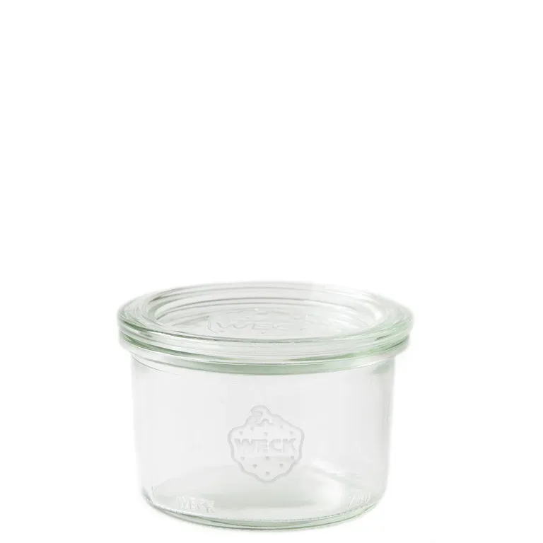 WECK preserving jar with glass lid, capacity: 200 ml, H: 56 mm, D: 80 mm, 12 sets