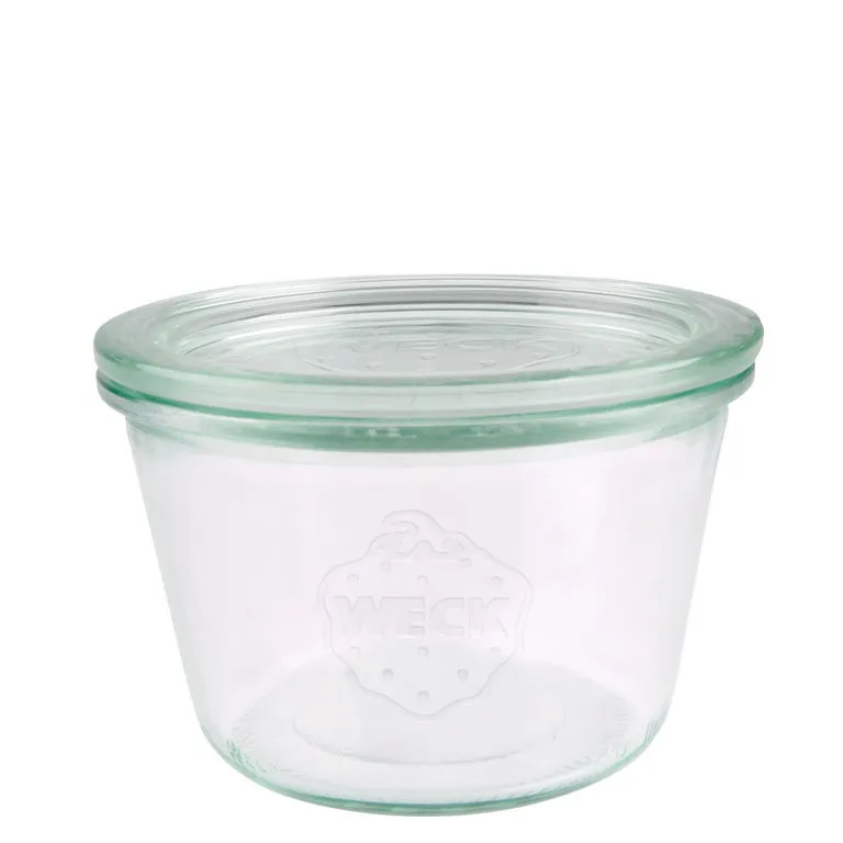 WECK preserving jar with glass lid, capacity: 370 ml, H: 69 mm, D: 100 mm, 6 sets