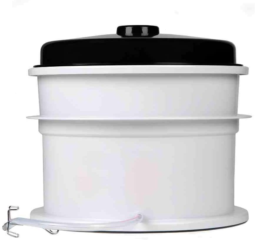Weck Rodri juice winner combination, juicer attachment for preserving cookers from 35 cm Ø, with lid, juice collecting container made of robust all-plastic, fruit basket with hose set