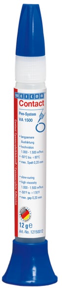 WEICON VA 1500 Cyanoacrylate Adhesive | Superglue for rubber, metal, absorbent and porous materials | 12 g