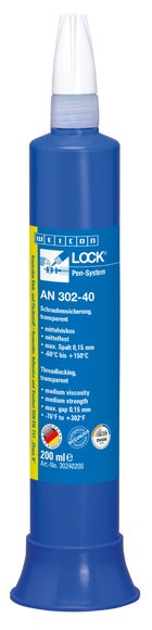 WEICONLOCK® AN 302-40 Screw Lock | Medium Strength, with DVGW Approval | 200 ml | Transparent