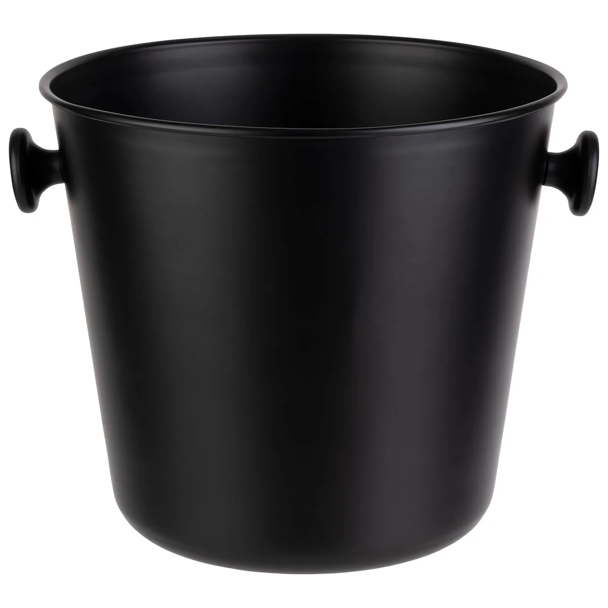 Wine and champagne cooler with 2 handles made of ABS and aluminum, black, base diameter: 20 cm, top diameter: 27 cm, height: 24 cm, capacity: 8 liters