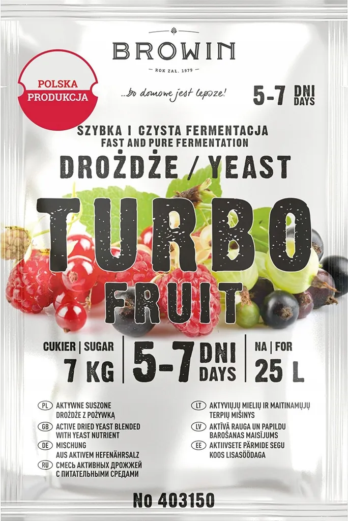 Browin Wine distiller's yeast Turbo 5-7 days 40 g