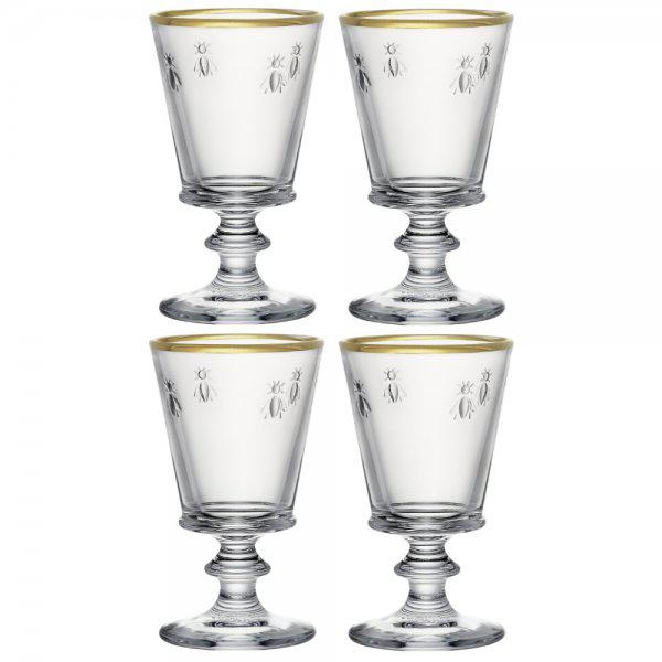 la-rochere Wine glass set Abeille gold rim (4 pieces) La Rochère