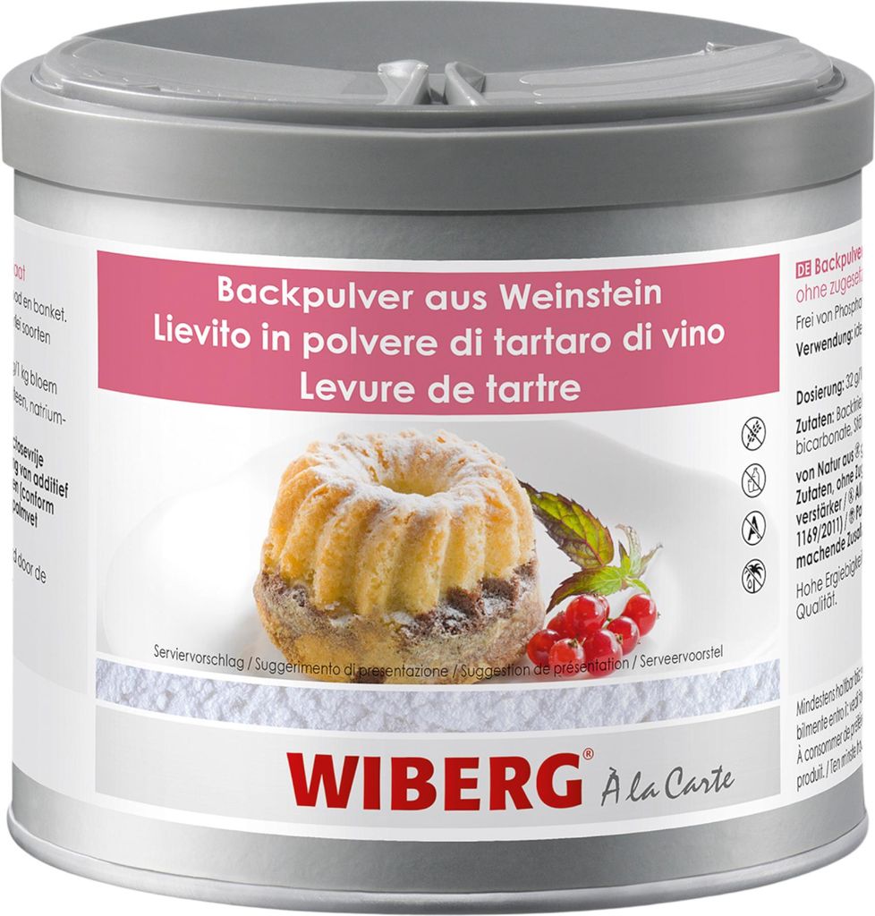 Cream of Tartar Baking Powder approx. 420g 470ml from Wiberg